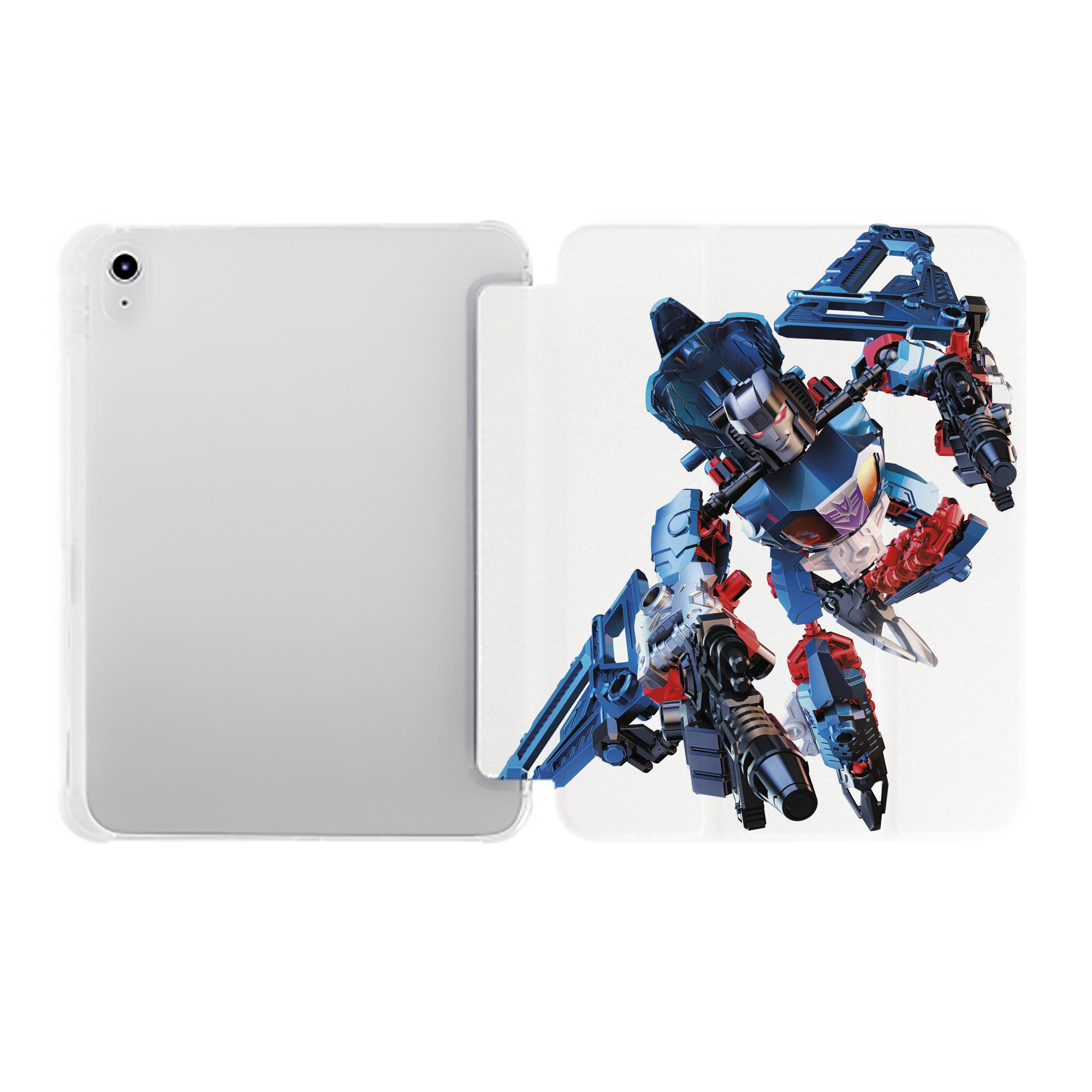（画像用）  IPad ケース ペン収納付き 三つ折りスタンド PUレザー×シリコン 対応機種9.5/10.5/10.9インチ